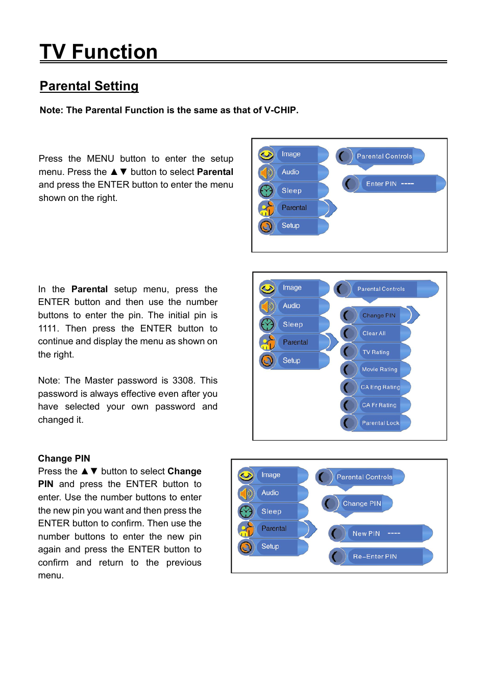 Tv function | Audiovox FPE1506DV User Manual | Page 23 / 45