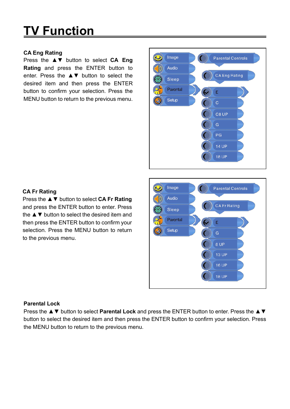 Tv function | Audiovox FPE1506DV User Manual | Page 25 / 45