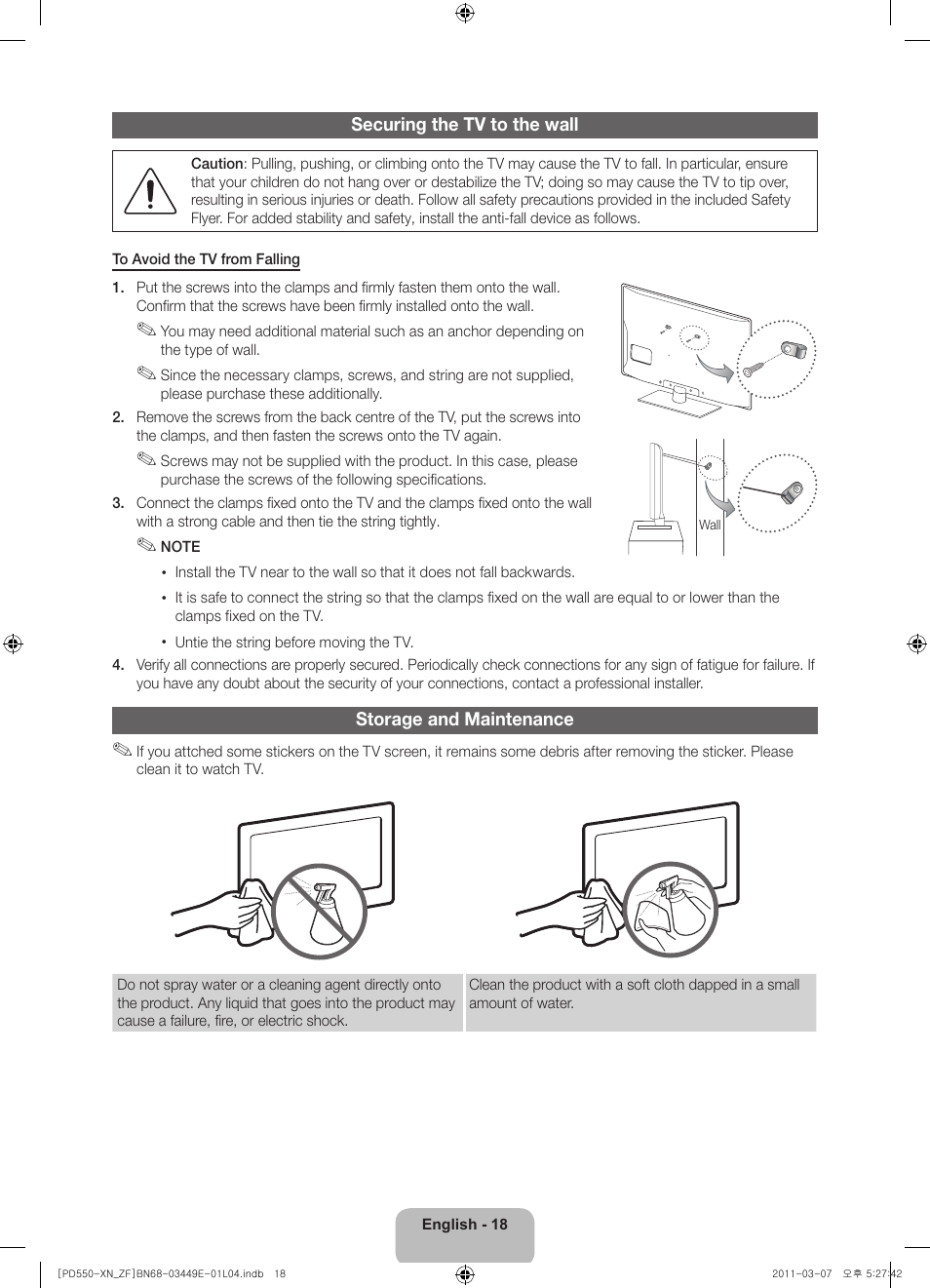 Samsung PS51D550C1W User Manual | Page 18 / 78