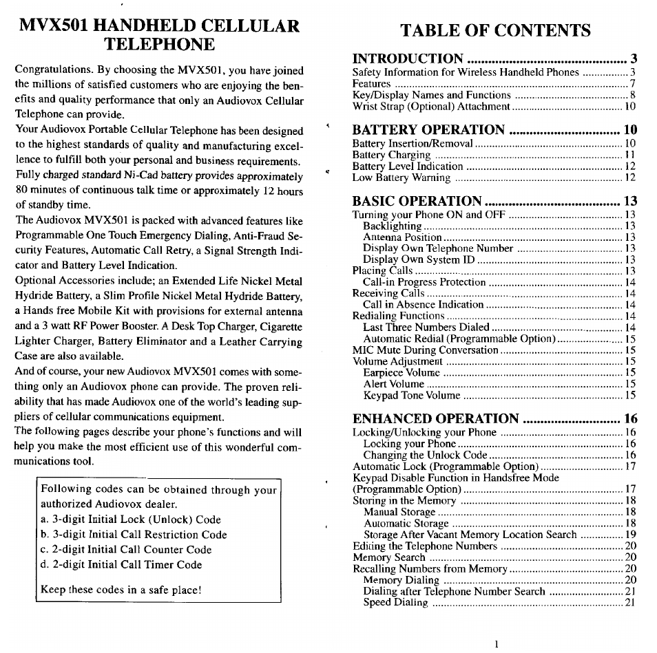 Audiovox MVX501 User Manual | Page 2 / 24