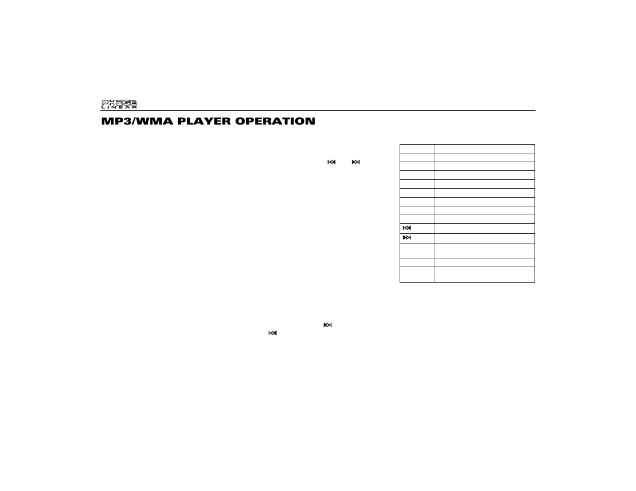 Mp3/wma player operation | Audiovox Jensen Phase Linear UMP8015 User Manual | Page 12 / 59