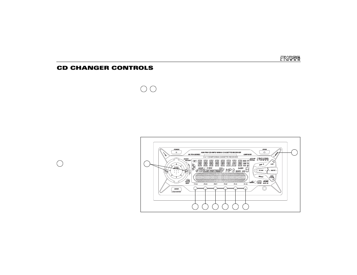 Cd changer controls | Audiovox Jensen Phase Linear UMP8015 User Manual | Page 15 / 59