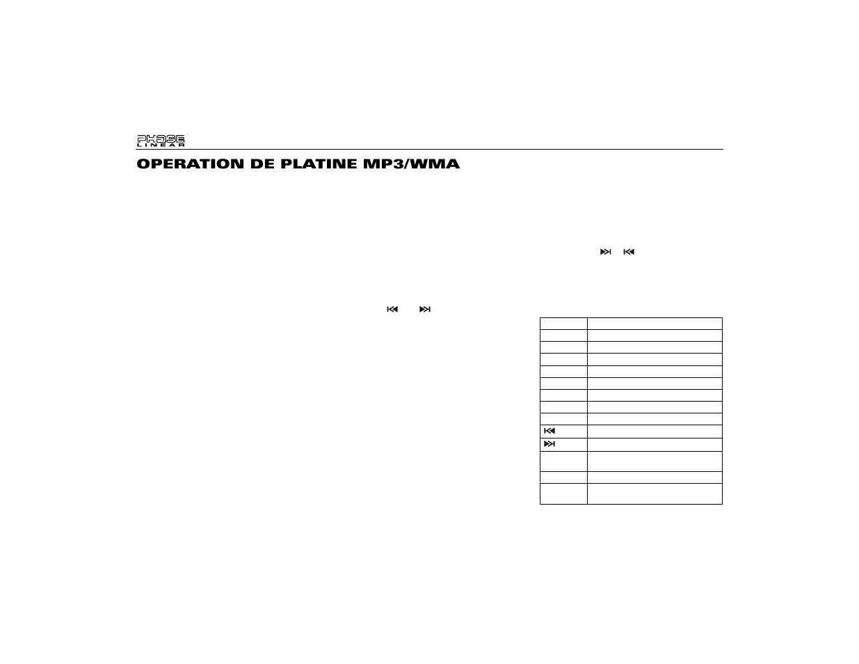 Operation de platine mp3/wma | Audiovox Jensen Phase Linear UMP8015 User Manual | Page 52 / 59