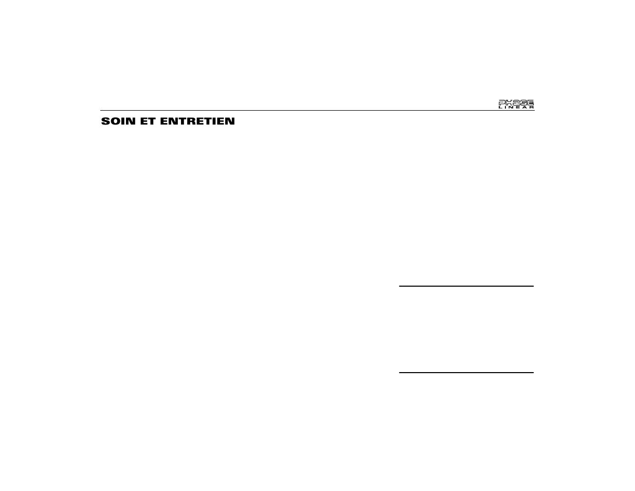 Soin et entretien | Audiovox Jensen Phase Linear UMP8015 User Manual | Page 57 / 59