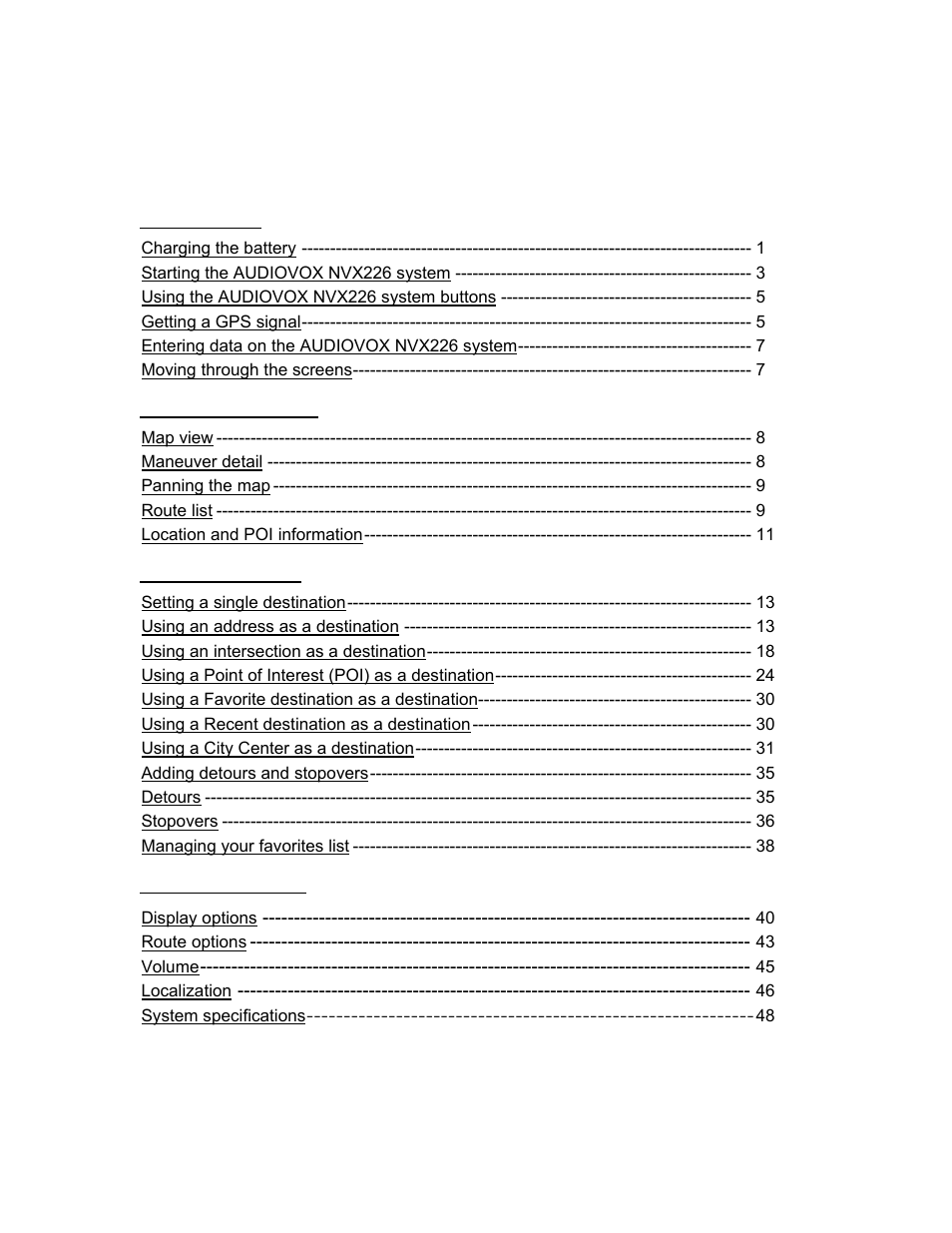 Audiovox NVX226 User Manual | Page 2 / 50