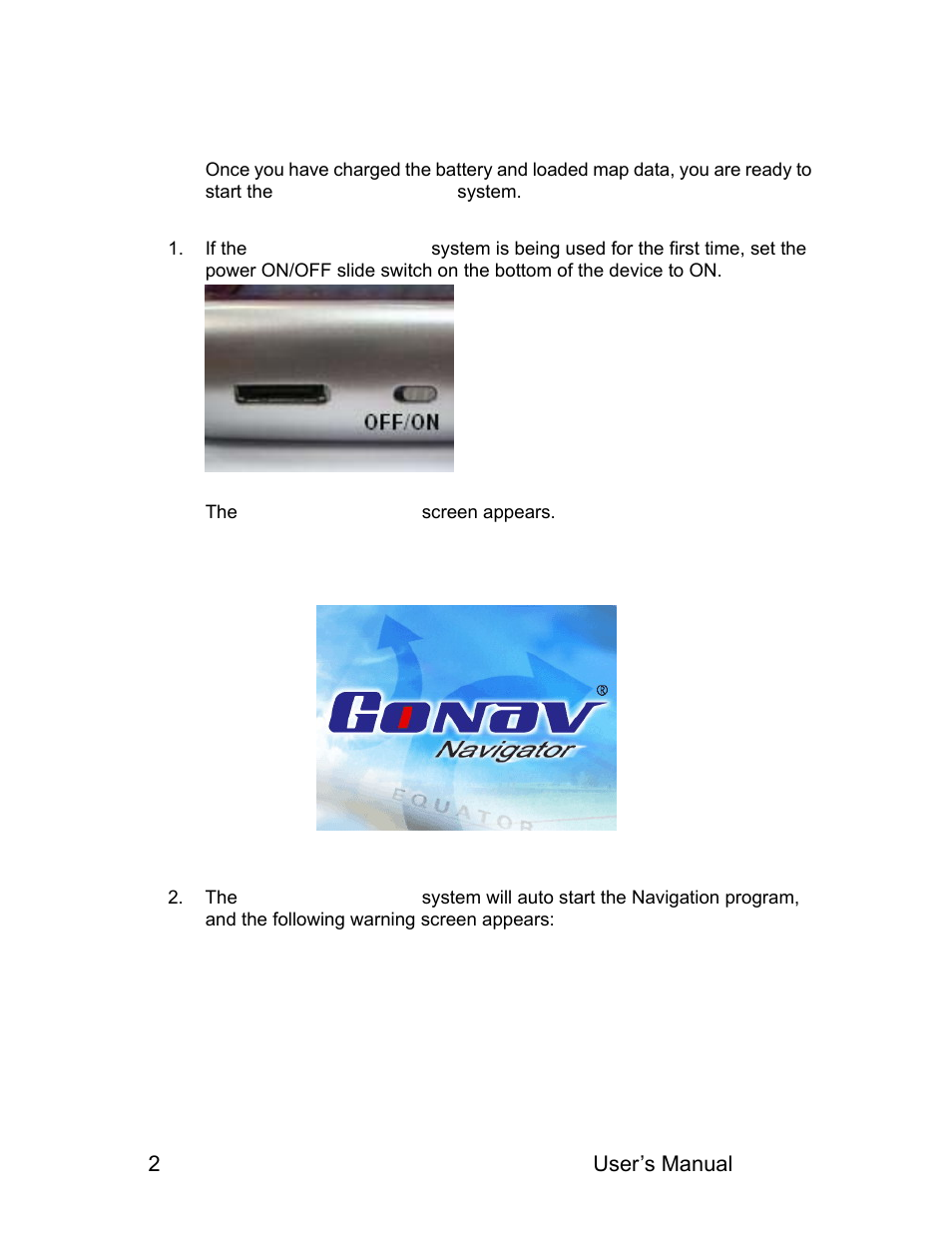 Starting the audiovox nvx226 system | Audiovox NVX226 User Manual | Page 4 / 50