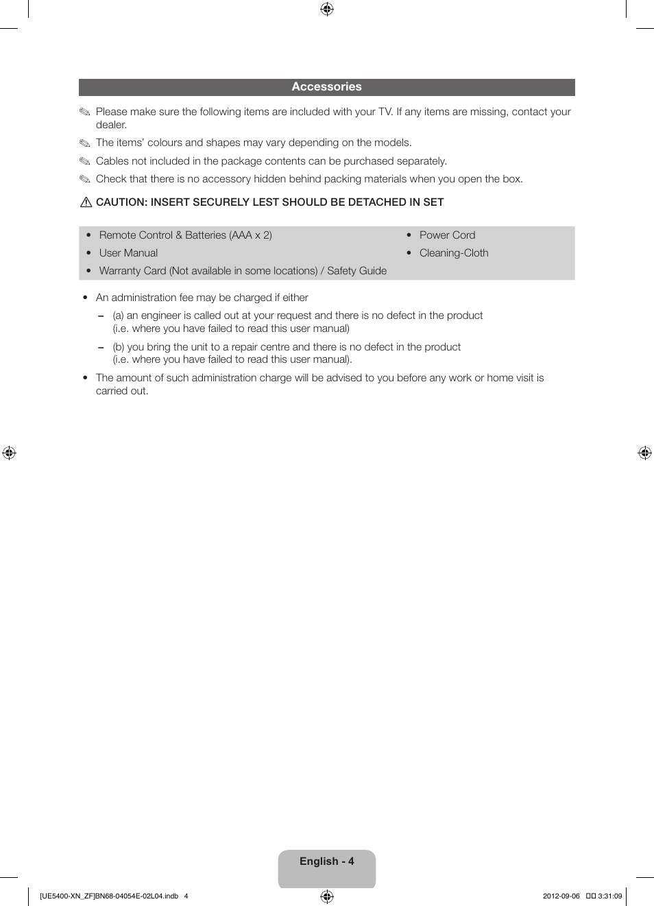 Samsung UE22ES5400W User Manual | Page 4 / 88