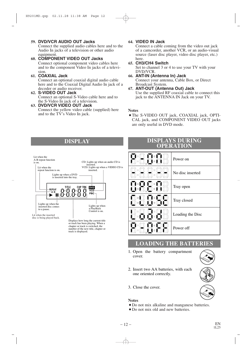 Audiovox AXWD2002 User Manual | Page 12 / 44