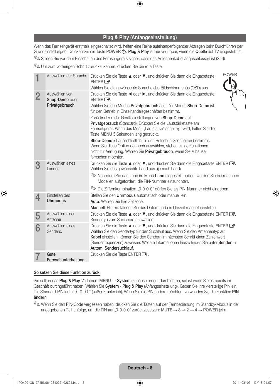 Samsung PS43D490A1W User Manual | Page 48 / 78