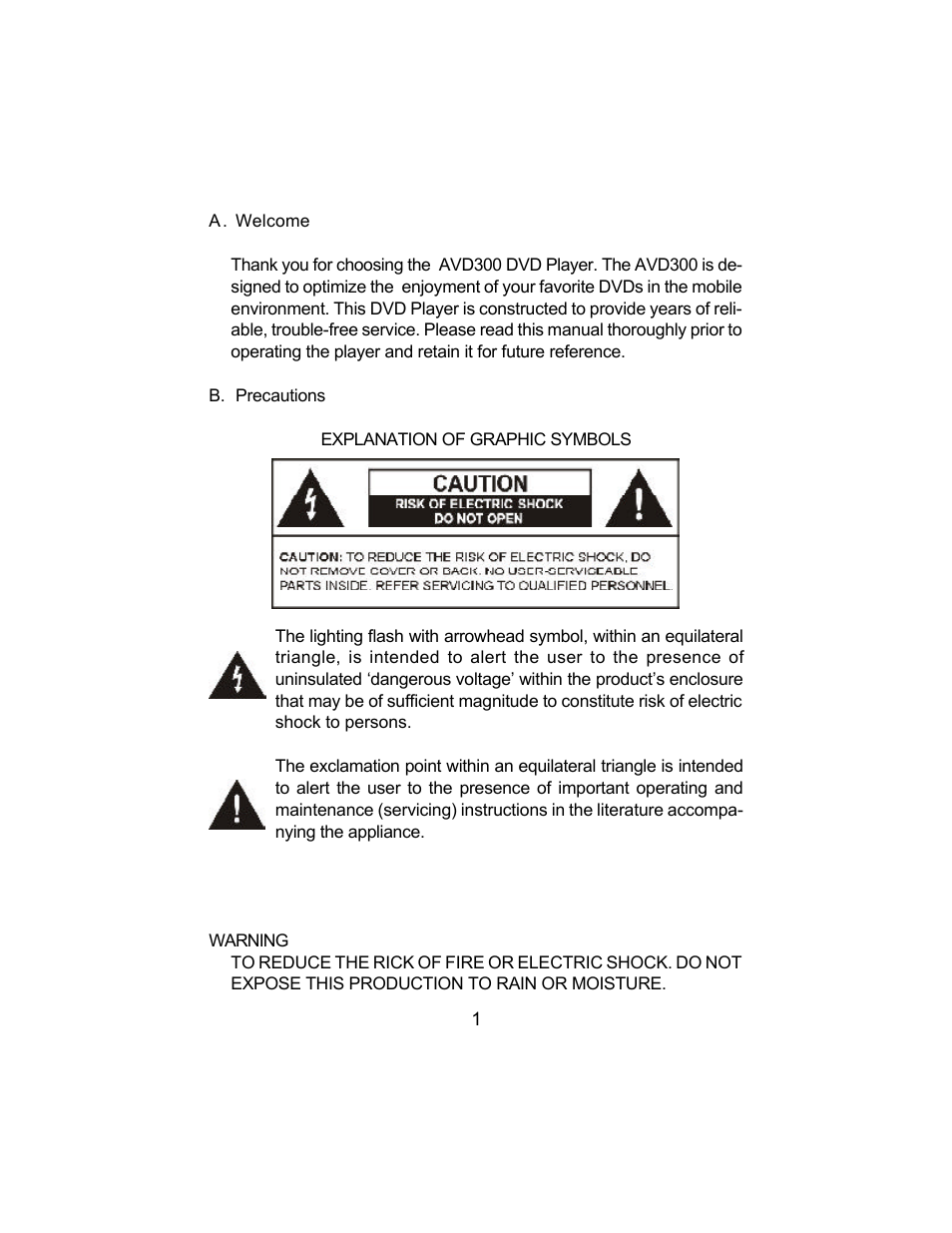 Audiovox AVD300 User Manual | Page 2 / 30