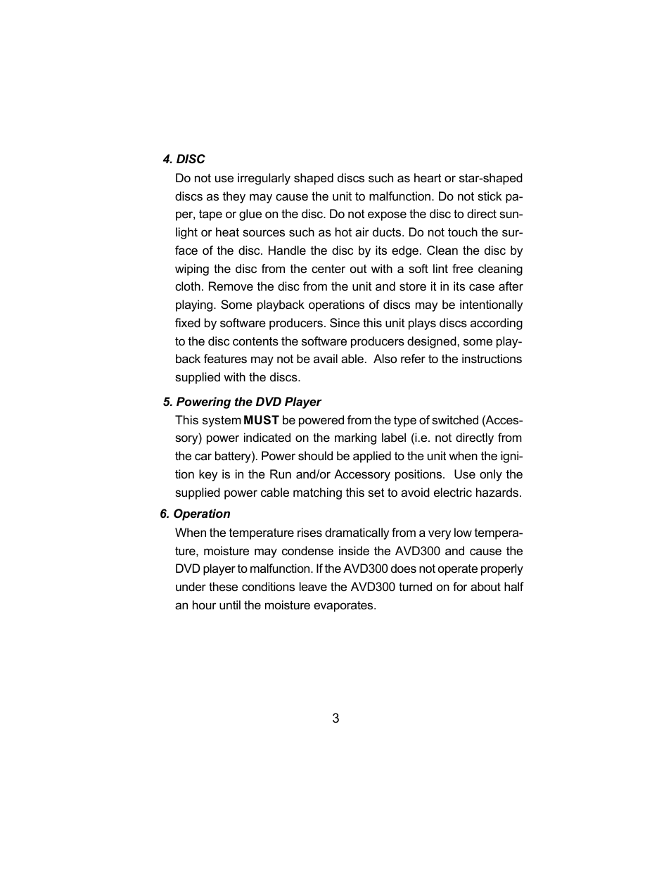 Audiovox AVD300 User Manual | Page 4 / 30