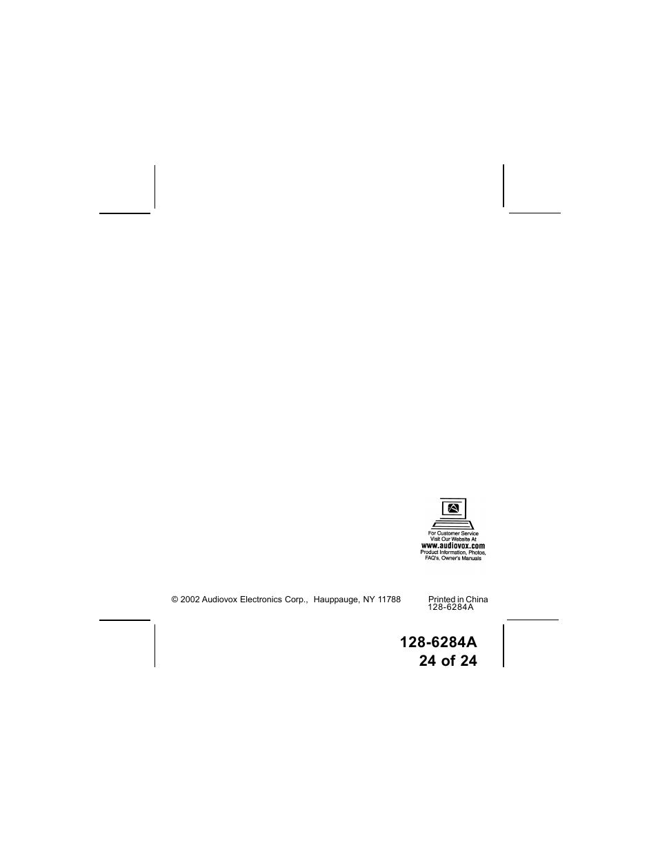 Audiovox DV1200 User Manual | Page 24 / 24