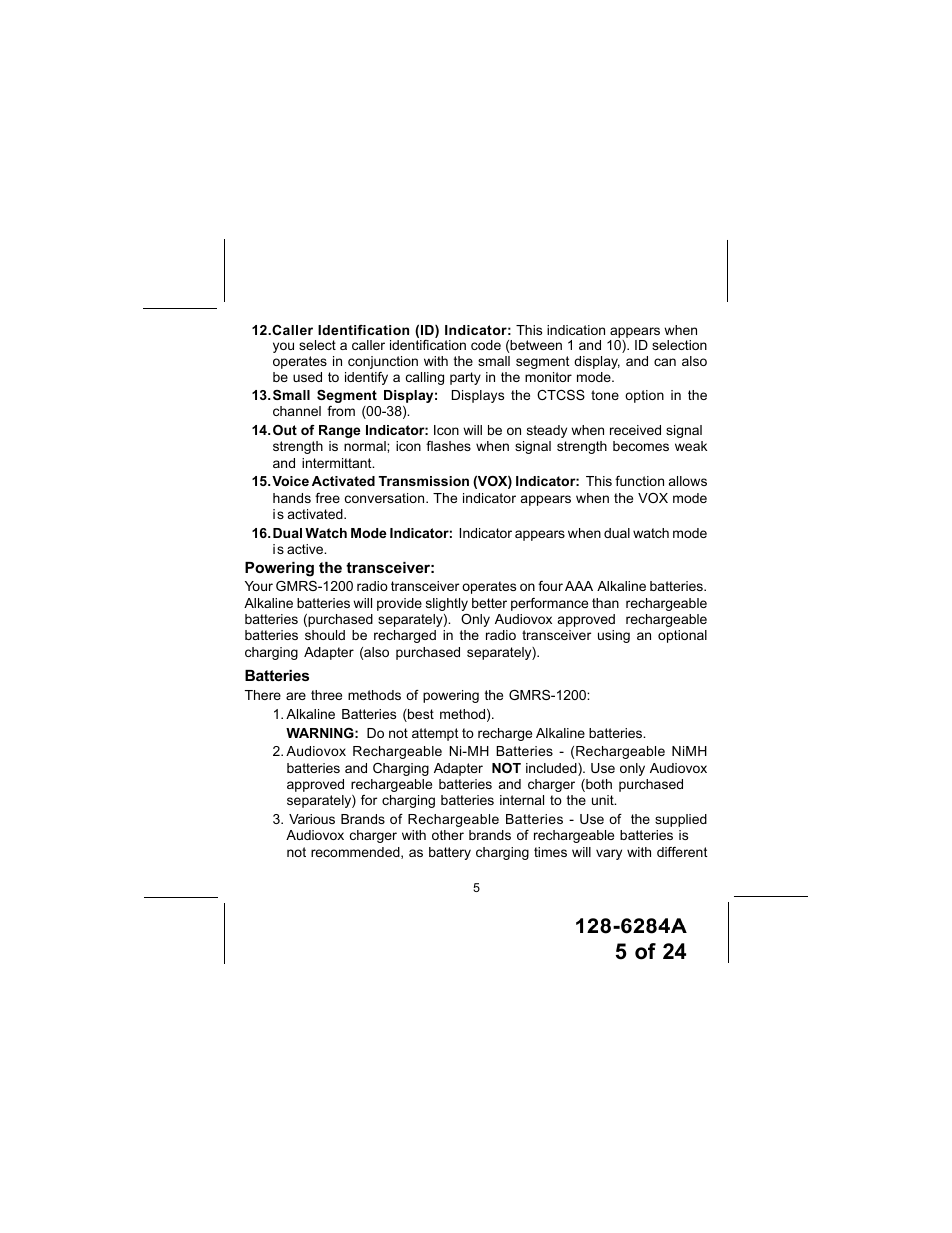 Audiovox DV1200 User Manual | Page 5 / 24