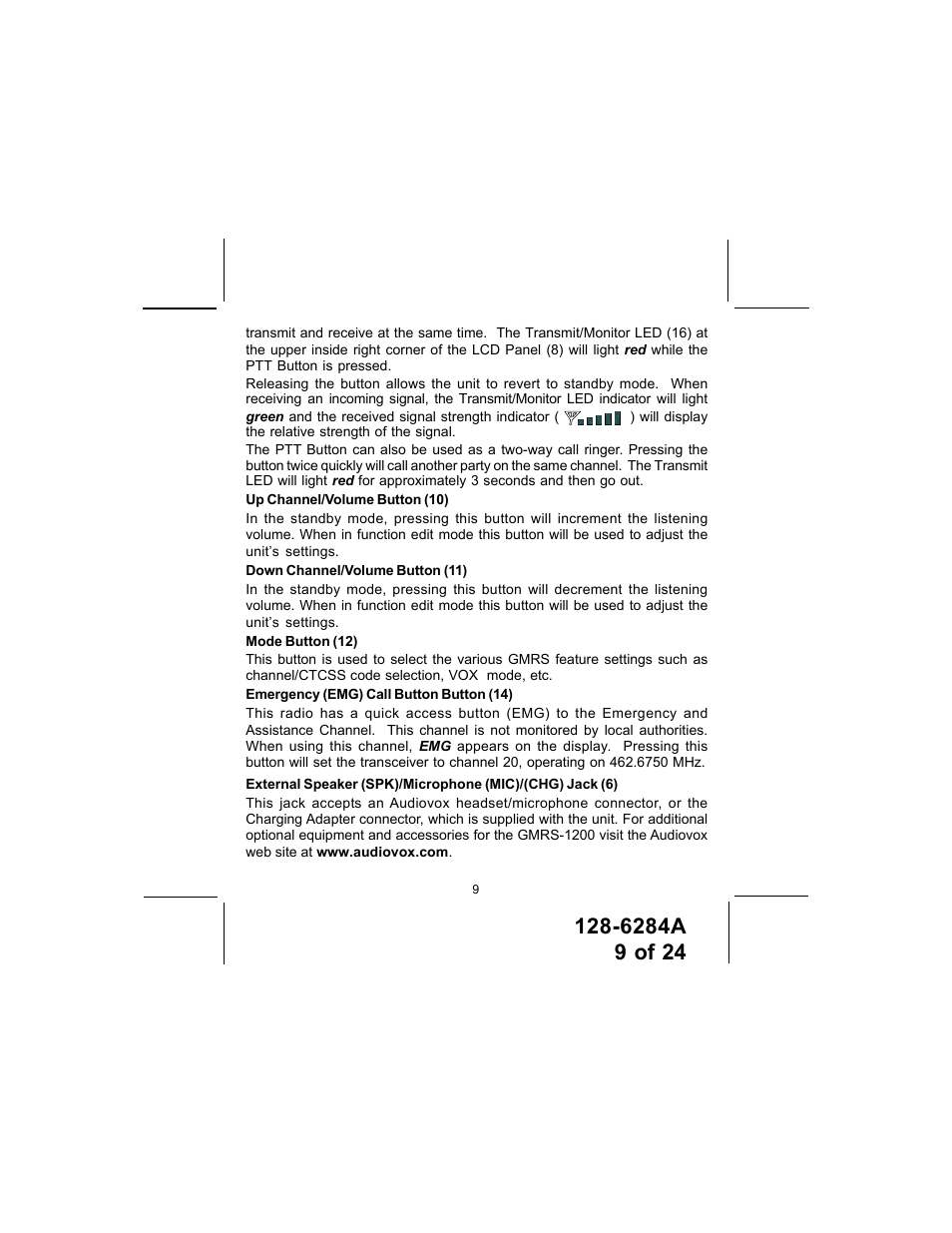 Audiovox DV1200 User Manual | Page 9 / 24