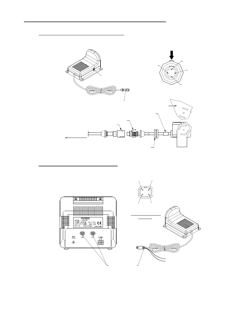 Receiver and transmitter connections | Audiovox WOS500 User Manual | Page 6 / 12