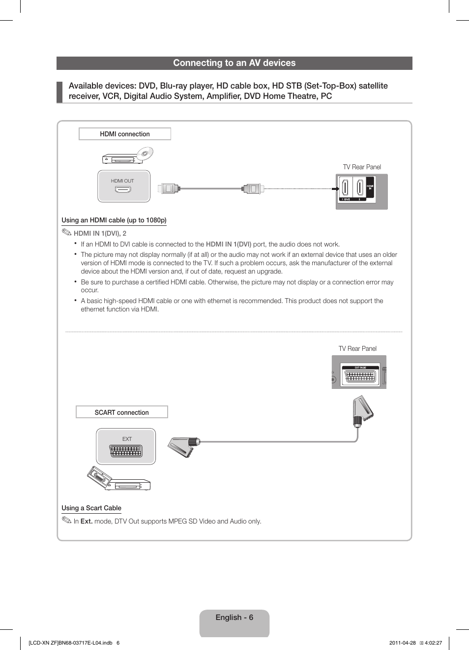 Samsung LE32D403E2W User Manual | Page 6 / 57