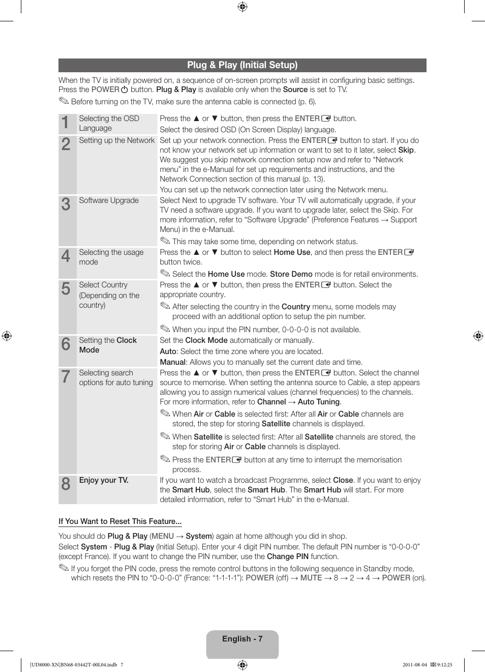 Samsung UE46D8000YS User Manual | Page 7 / 82