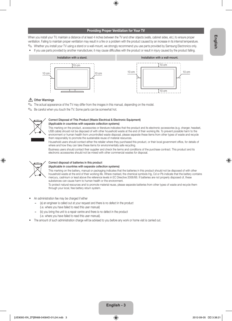 Samsung UE75ES9000S User Manual | Page 3 / 93