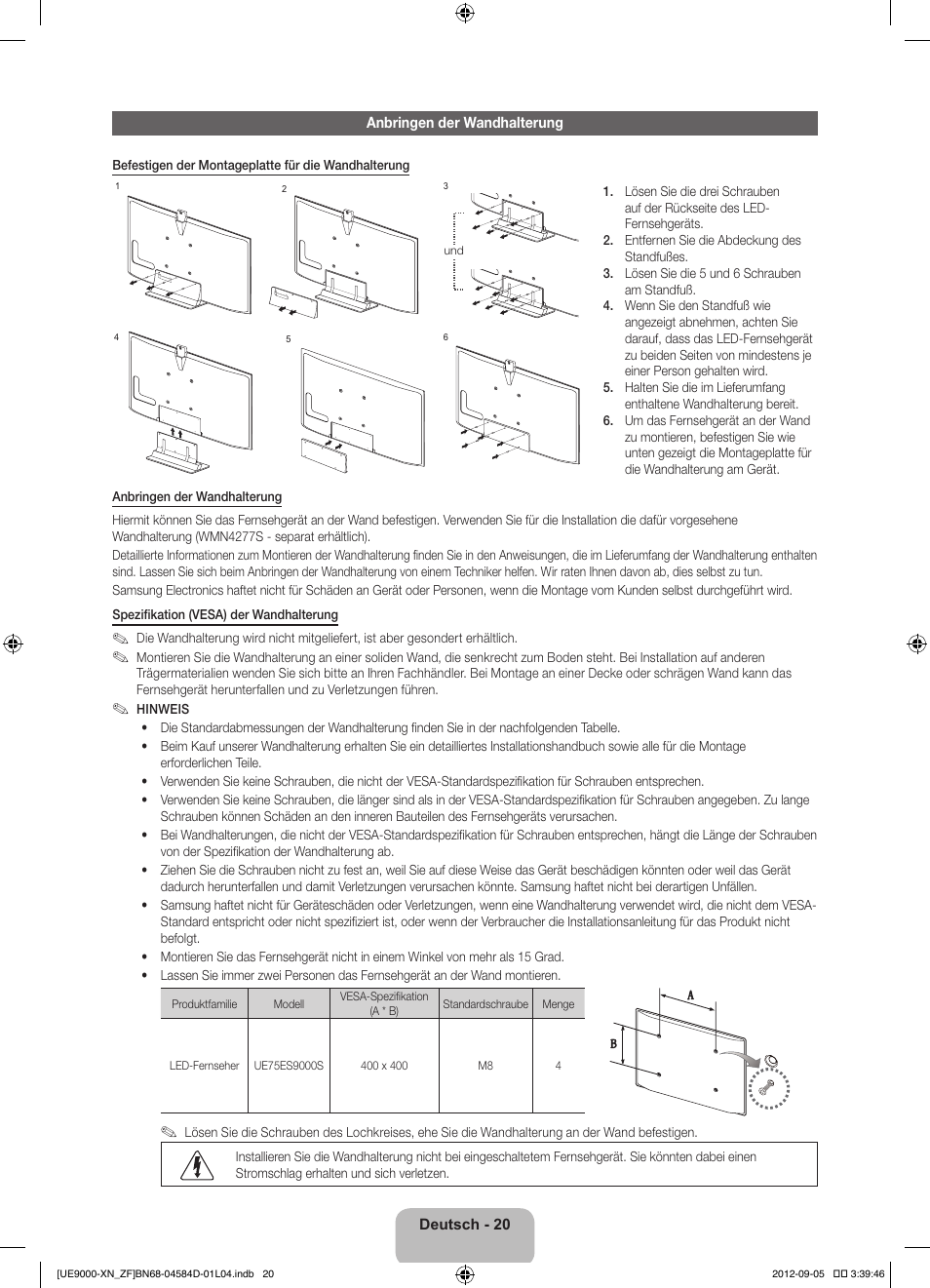 Samsung UE75ES9000S User Manual | Page 66 / 93