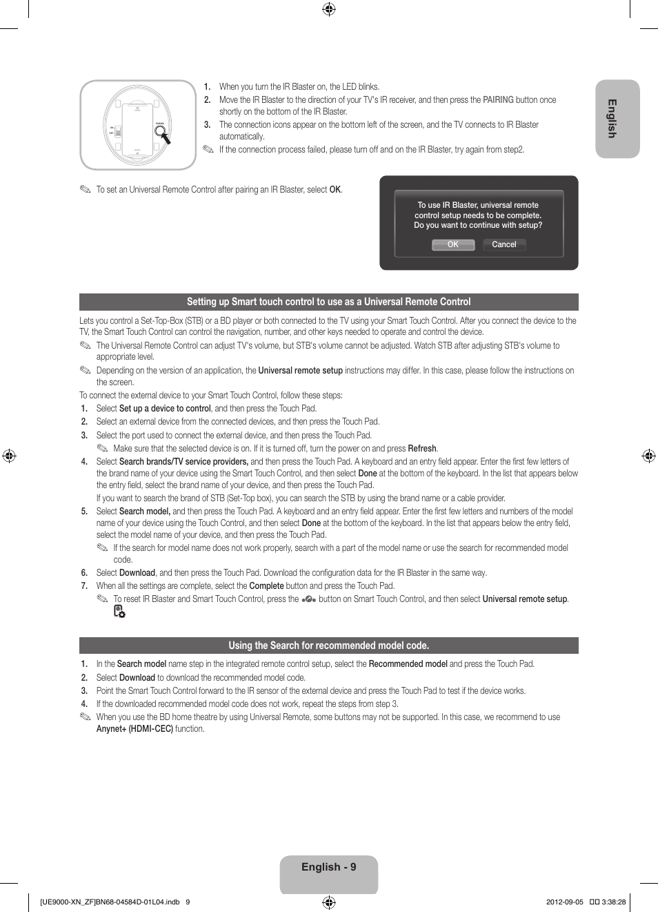 Samsung UE75ES9000S User Manual | Page 9 / 93