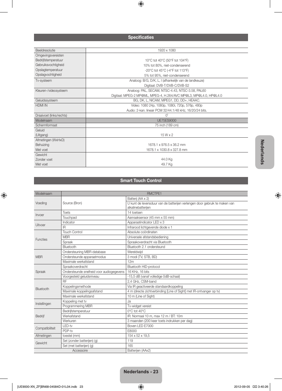 Samsung UE75ES9000S User Manual | Page 92 / 93