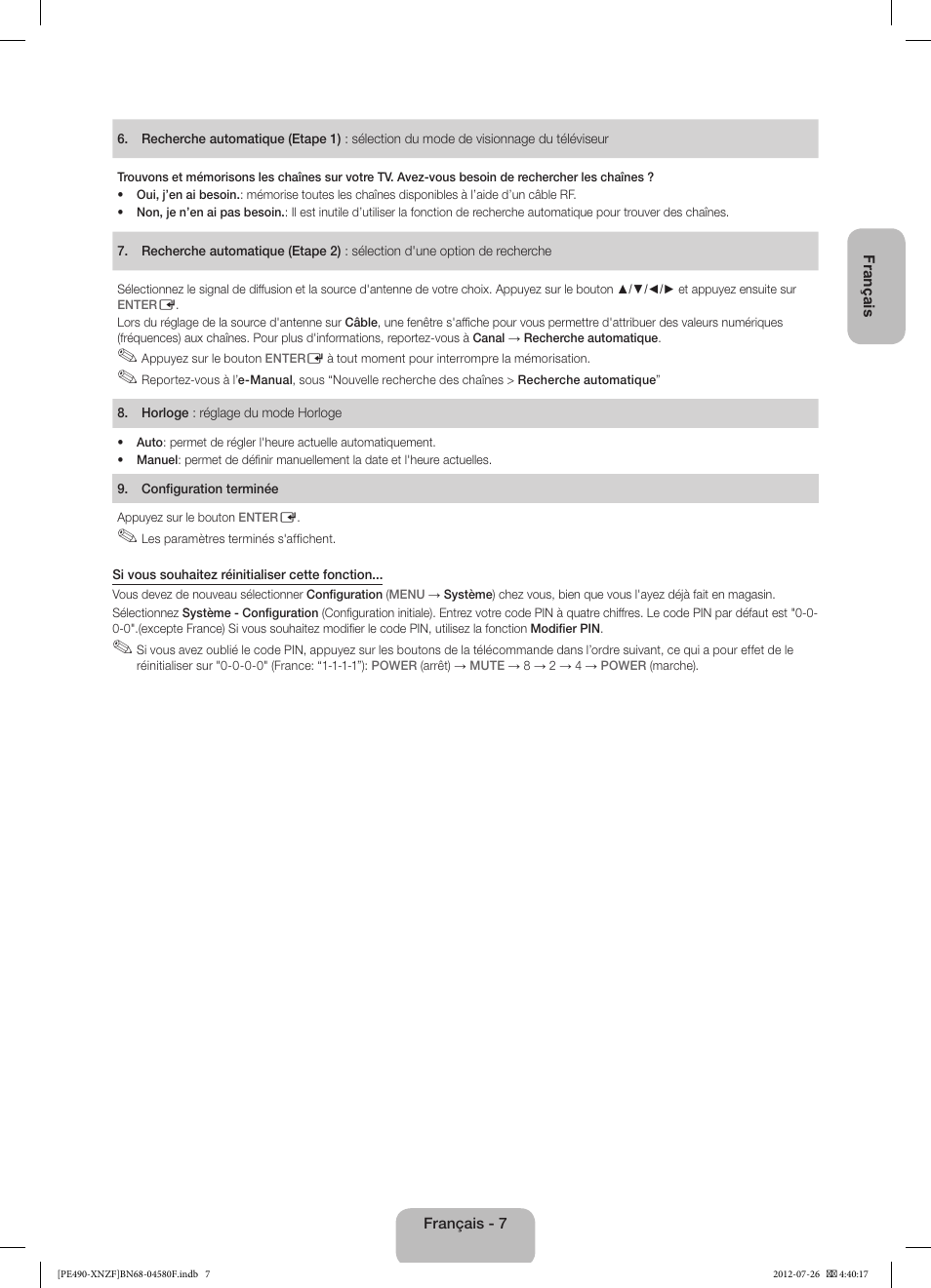 Samsung PS43E490B1W User Manual | Page 21 / 57