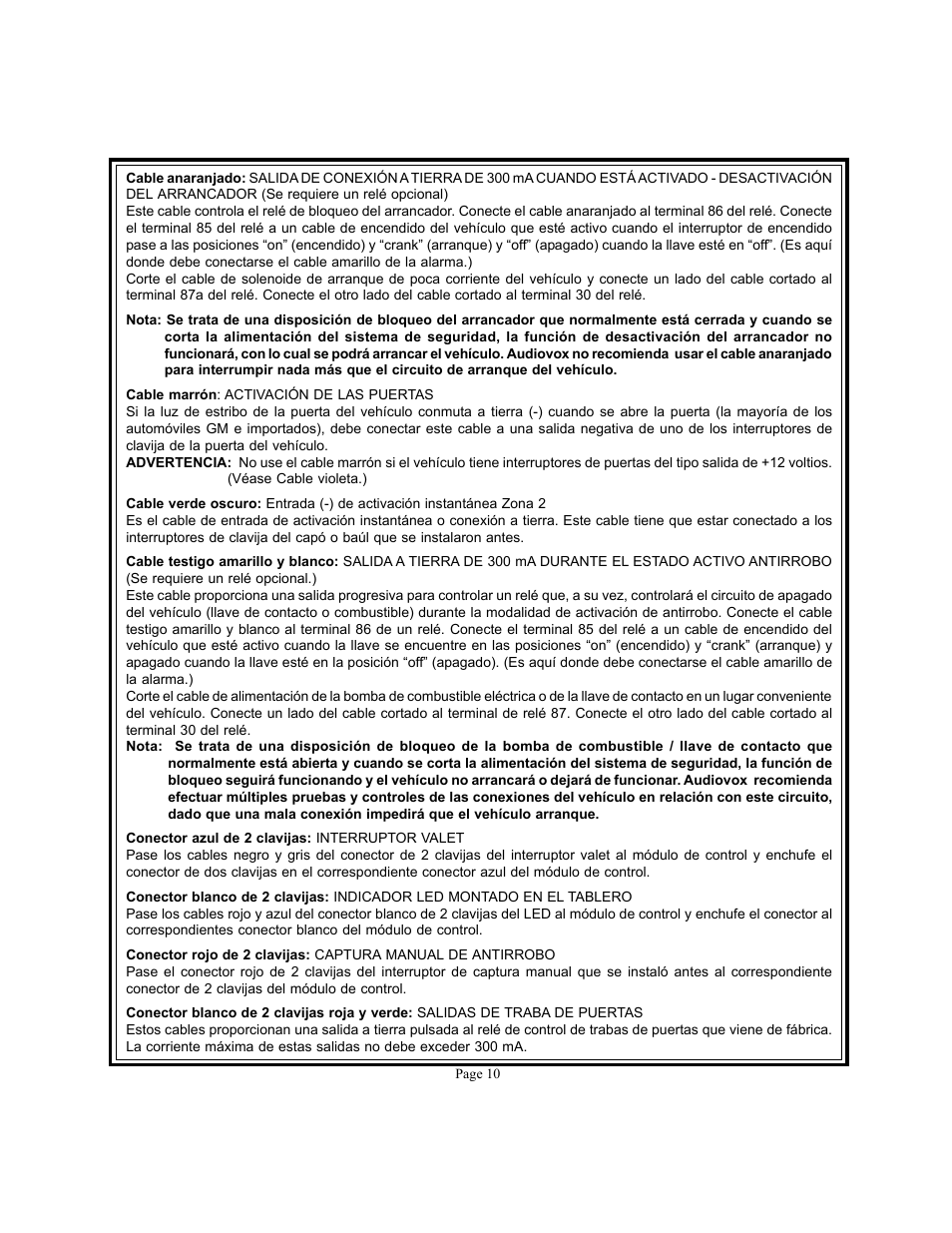 Audiovox Prestige APS-25HJ User Manual | Page 10 / 12