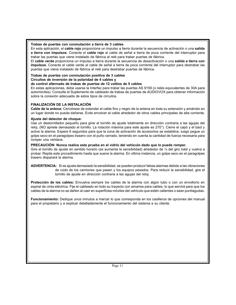 Audiovox Prestige APS-25HJ User Manual | Page 11 / 12