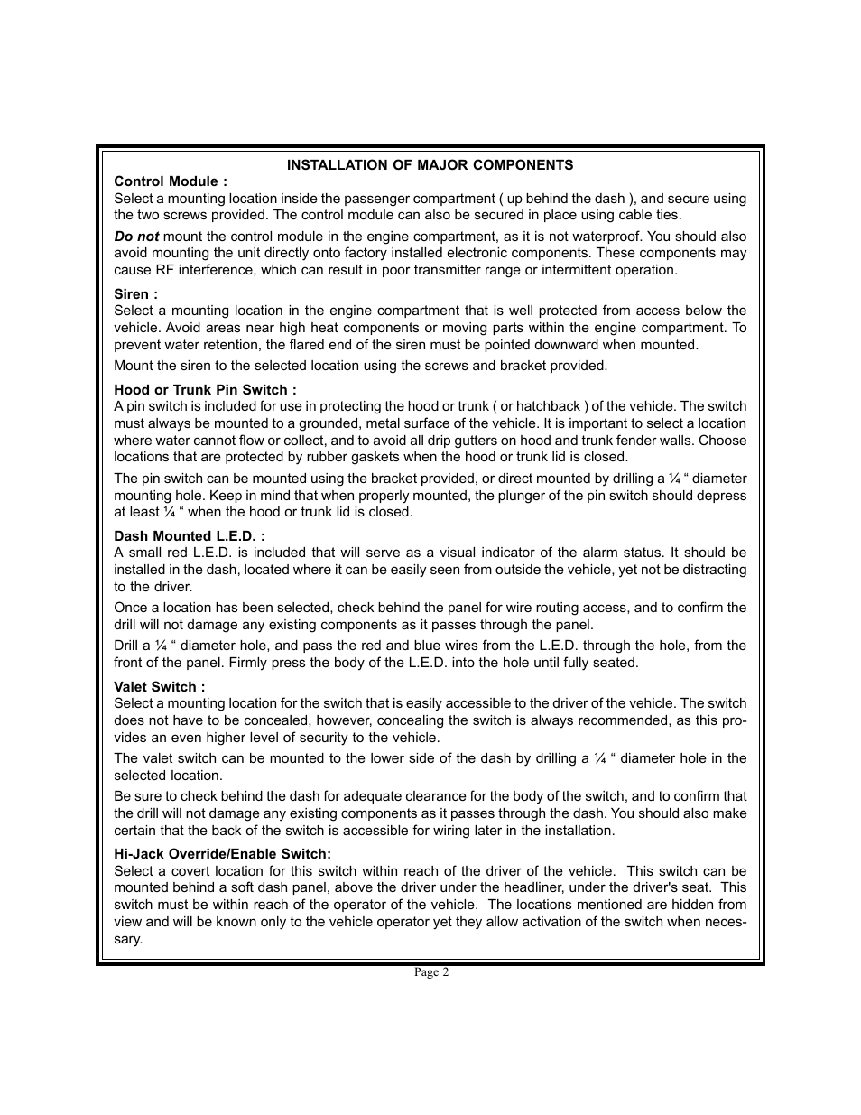 Audiovox Prestige APS-25HJ User Manual | Page 2 / 12