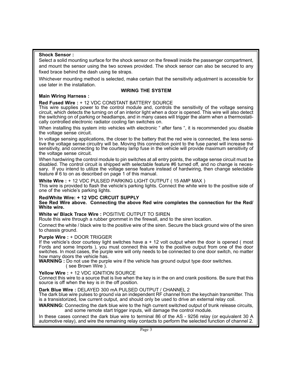 Audiovox Prestige APS-25HJ User Manual | Page 3 / 12