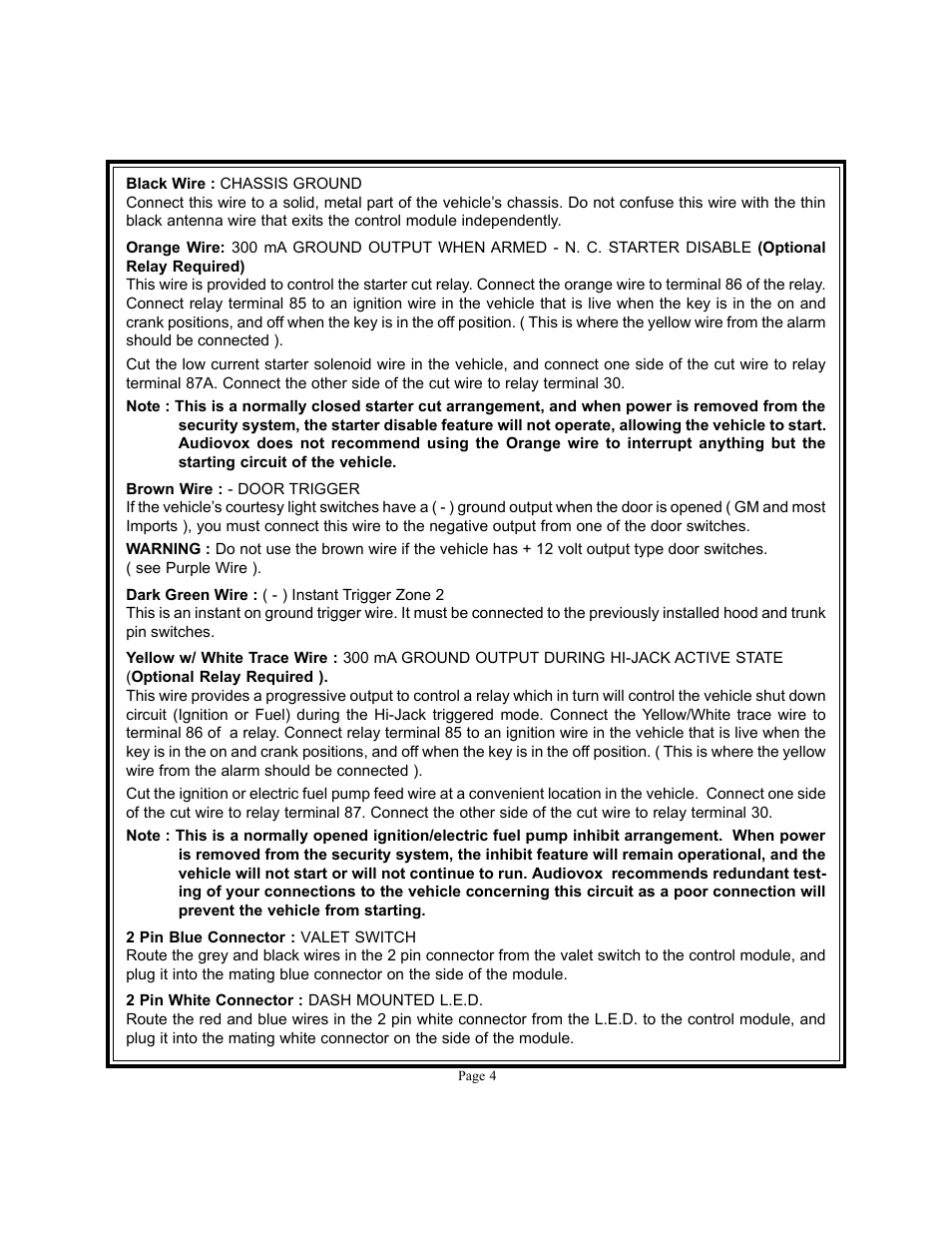 Audiovox Prestige APS-25HJ User Manual | Page 4 / 12