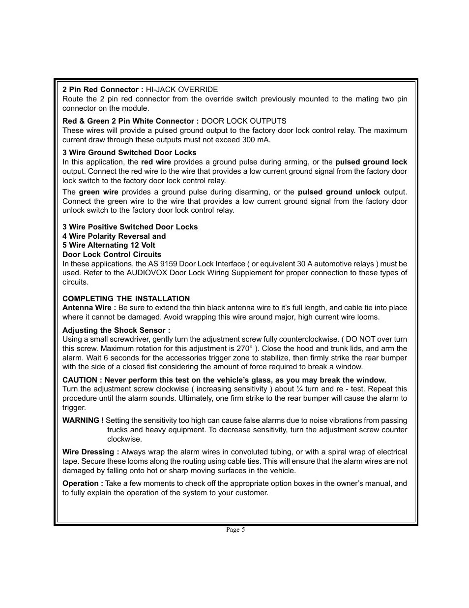 Audiovox Prestige APS-25HJ User Manual | Page 5 / 12