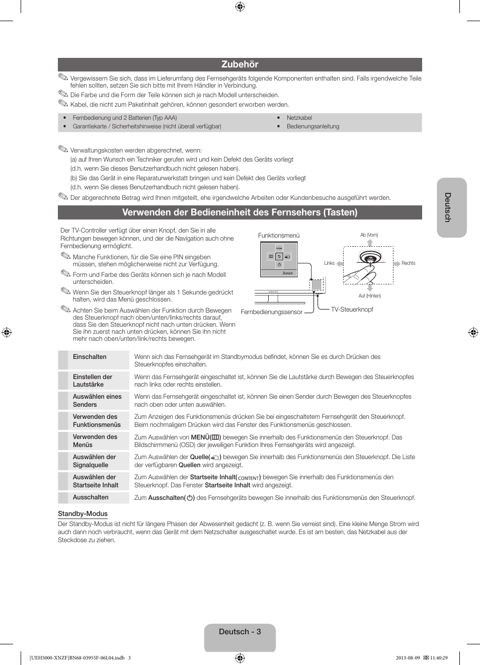 Zubehör | Samsung UE40EH5000W User Manual | Page 27 / 49