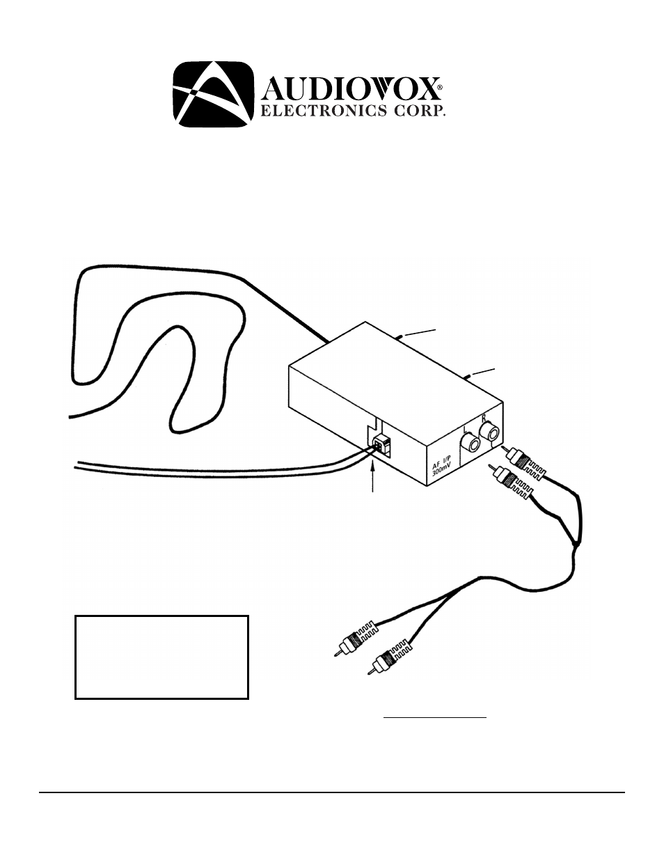 Audiovox ANTENNA CORD User Manual | 1 page