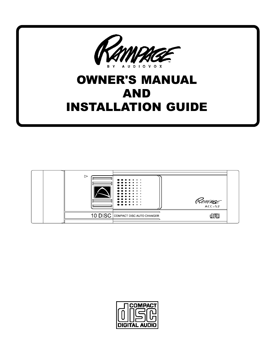 Audiovox ACC-52 User Manual | 20 pages