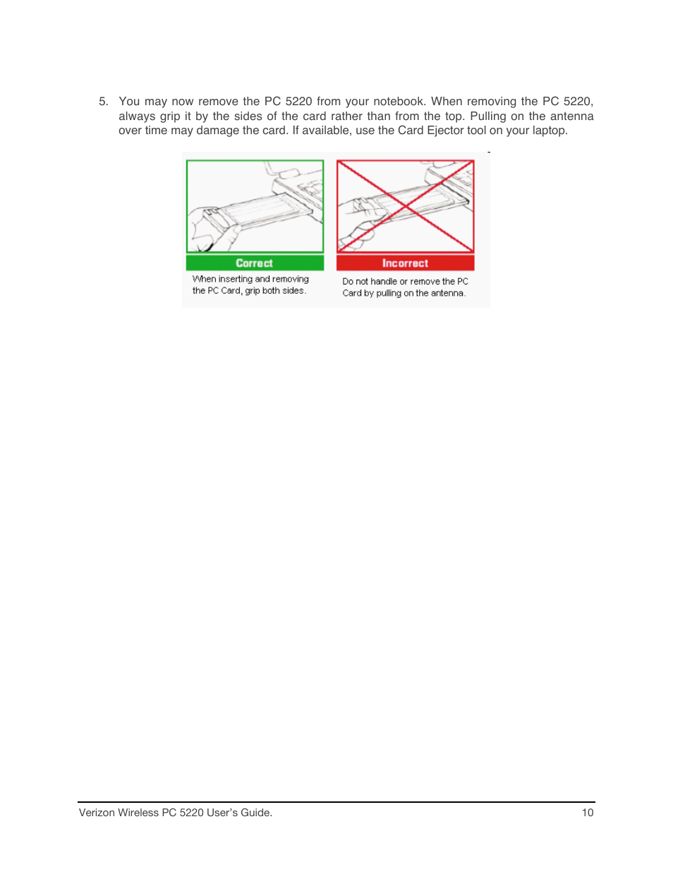 Audiovox PC CARD PC 5220 User Manual | Page 10 / 15