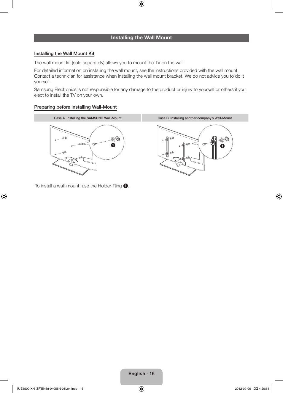 Samsung UE40ES5500W User Manual | Page 16 / 90