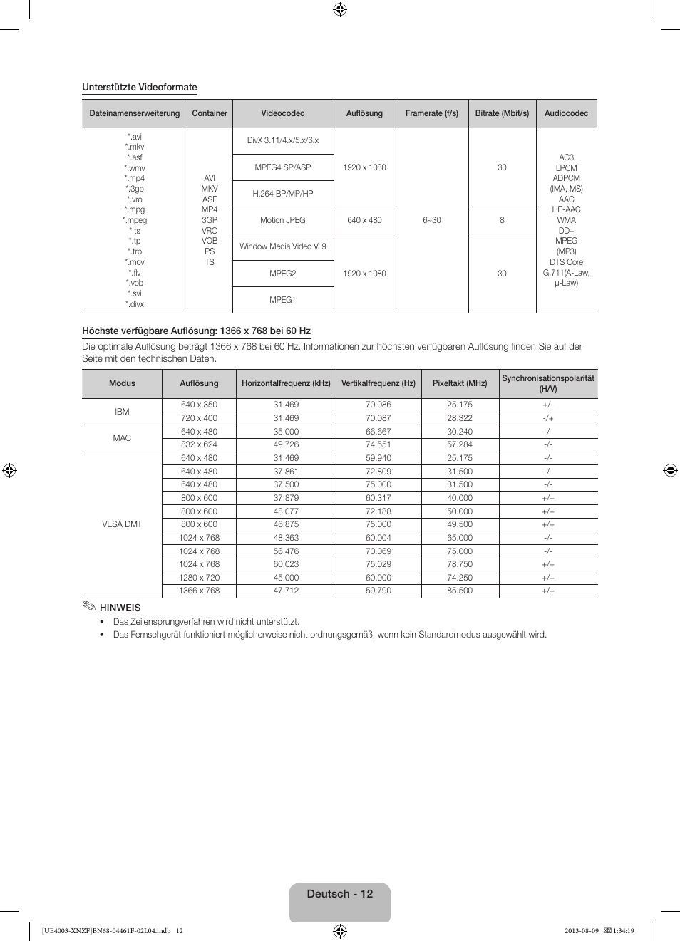 Samsung UE32EH4003W User Manual | Page 36 / 49