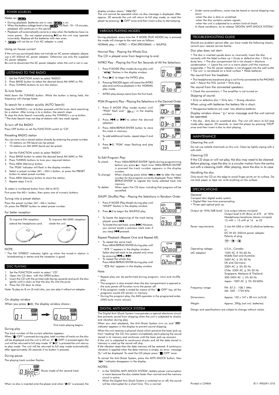 Audiovox CE148 User Manual | Page 2 / 6