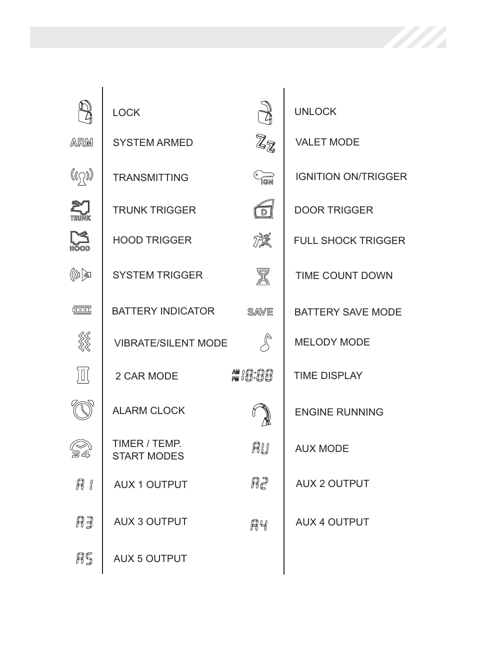 Lcd remote control icon’s | Audiovox CA 6552 User Manual | Page 14 / 20