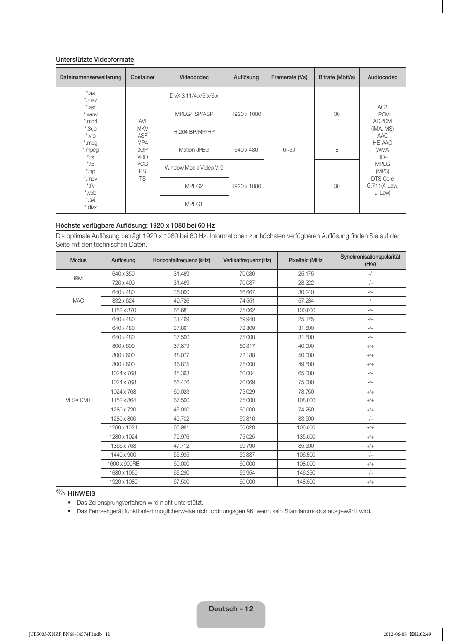 Samsung UE39EH5003W User Manual | Page 36 / 49