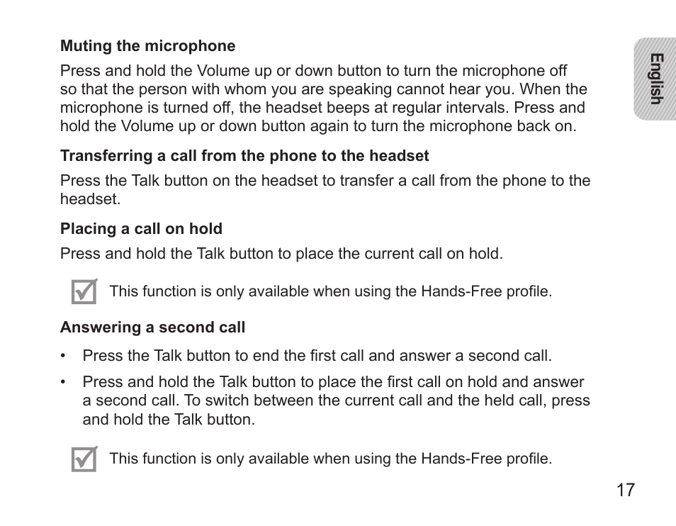 Samsung HM5000 User Manual | Page 19 / 134