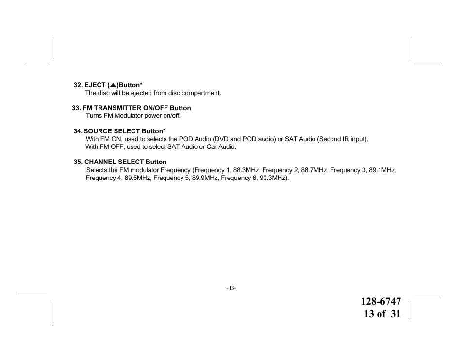 Audiovox VOD916 User Manual | Page 13 / 31