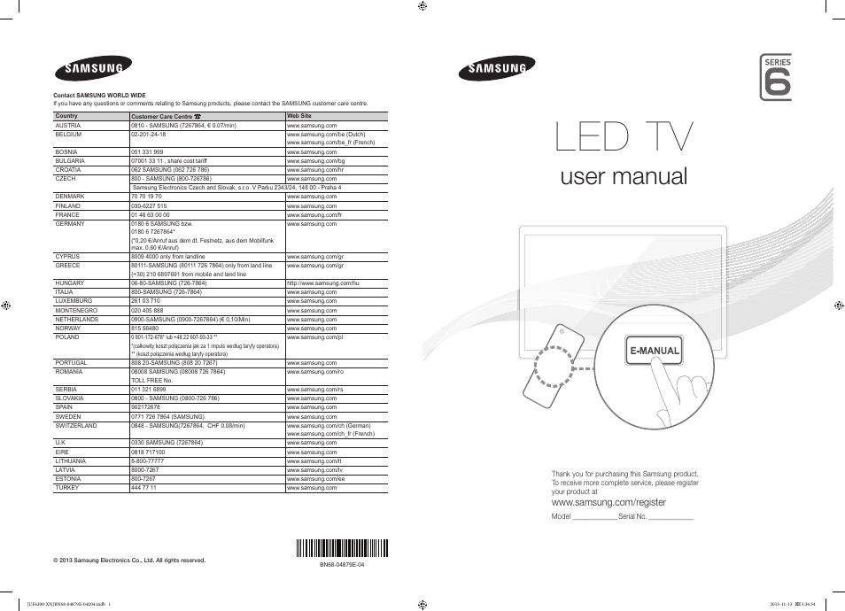 Samsung UE32F6200AW User Manual | 81 pages