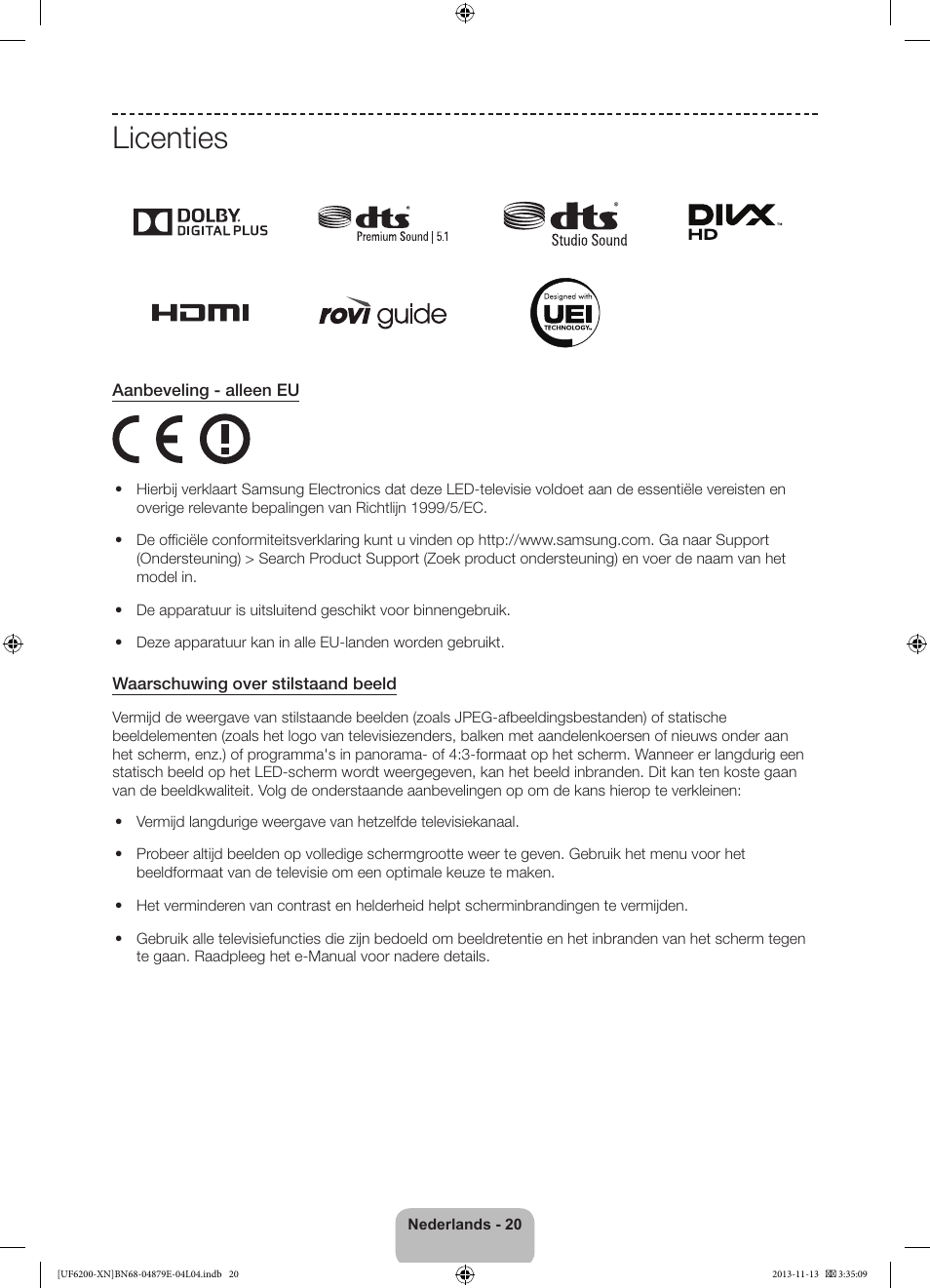 Licenties | Samsung UE32F6200AW User Manual | Page 80 / 81