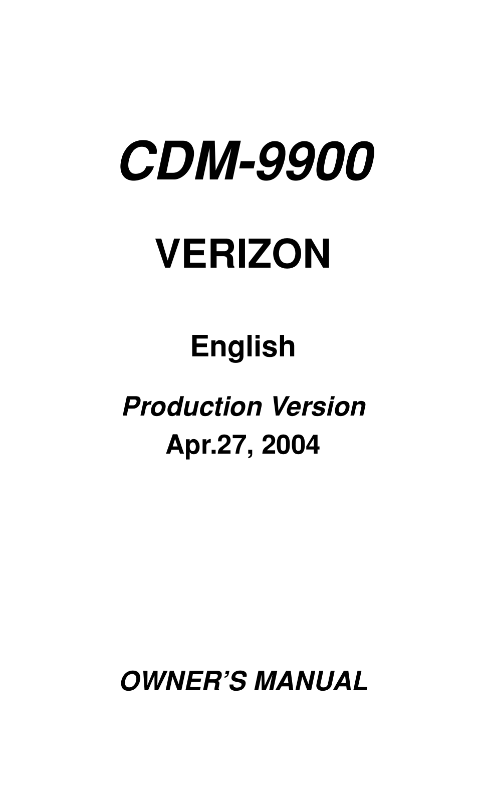 Audiovox CDM-9900 User Manual | 162 pages