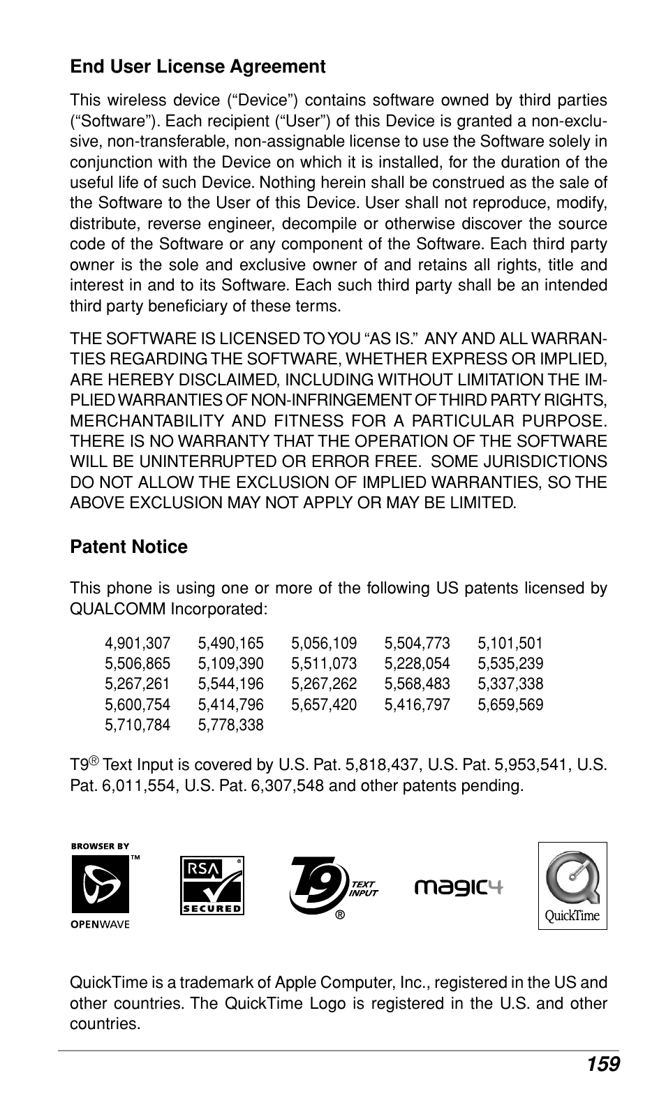 Audiovox CDM-9900 User Manual | Page 161 / 162