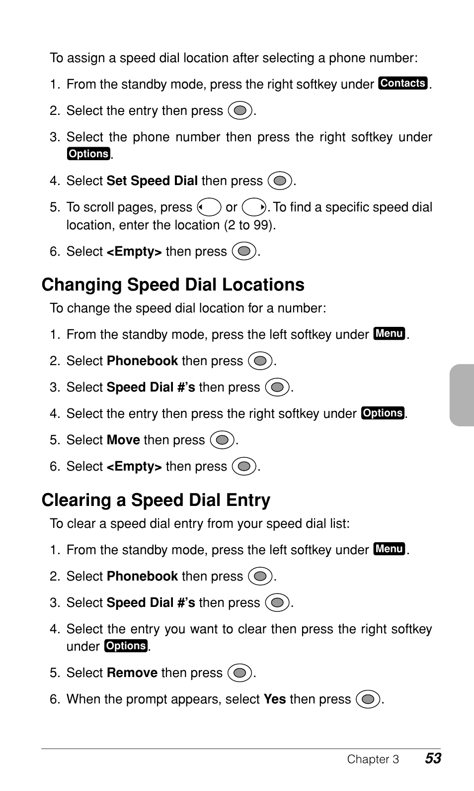 Changing speed dial locations, Clearing a speed dial entry | Audiovox CDM-9900 User Manual | Page 55 / 162