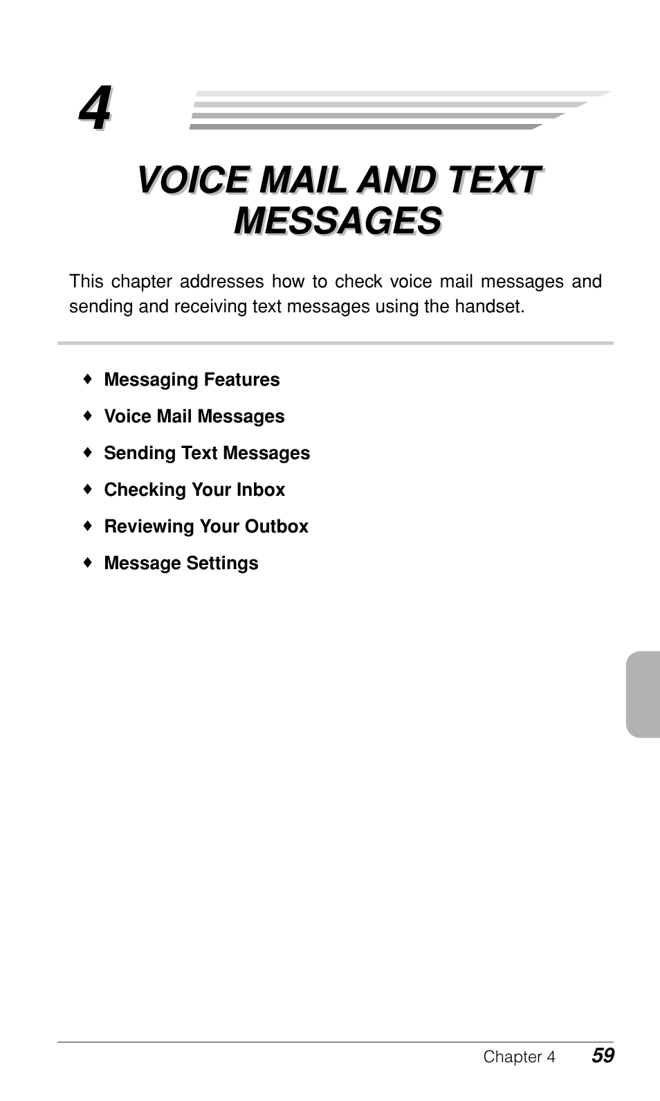 Voice mail and text messages | Audiovox CDM-9900 User Manual | Page 61 / 162