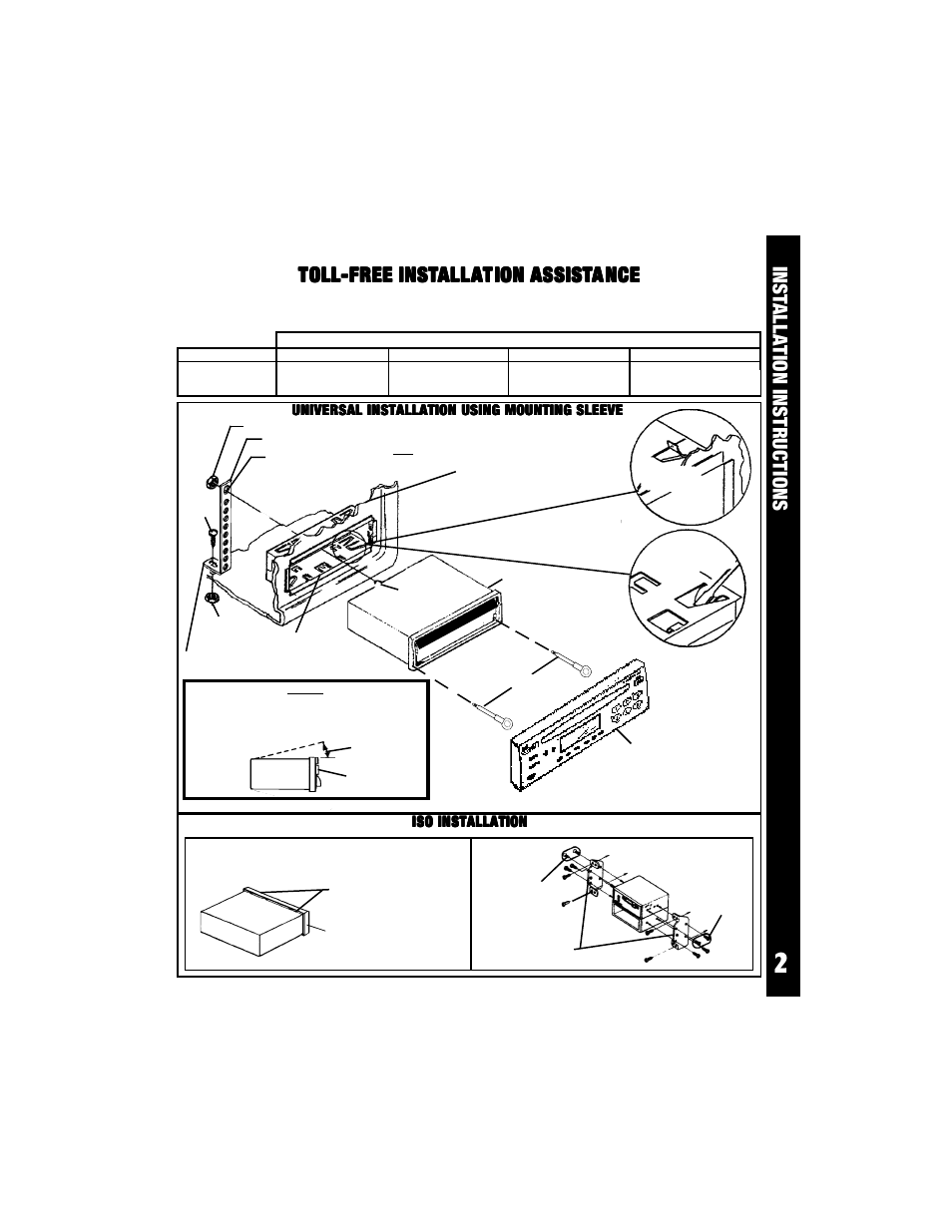 Inst all a t ion instruc t ions | Audiovox ACD-21 User Manual | Page 3 / 16